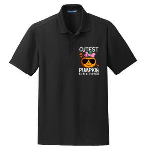 Cutest Pumpkin In The Patch Halloween Pumpkin Dry Zone Grid Polo