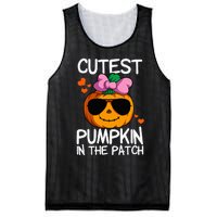 Cutest Pumpkin In The Patch Halloween Pumpkin Mesh Reversible Basketball Jersey Tank