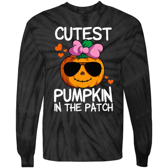 Cutest Pumpkin In The Patch Halloween Pumpkin Tie-Dye Long Sleeve Shirt