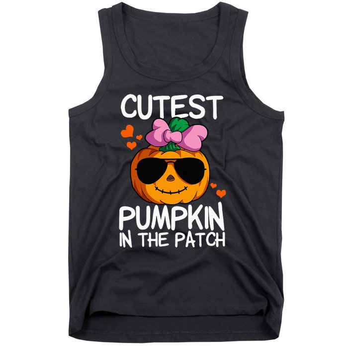 Cutest Pumpkin In The Patch Halloween Pumpkin Tank Top