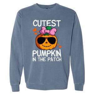 Cutest Pumpkin In The Patch Halloween Pumpkin Garment-Dyed Sweatshirt