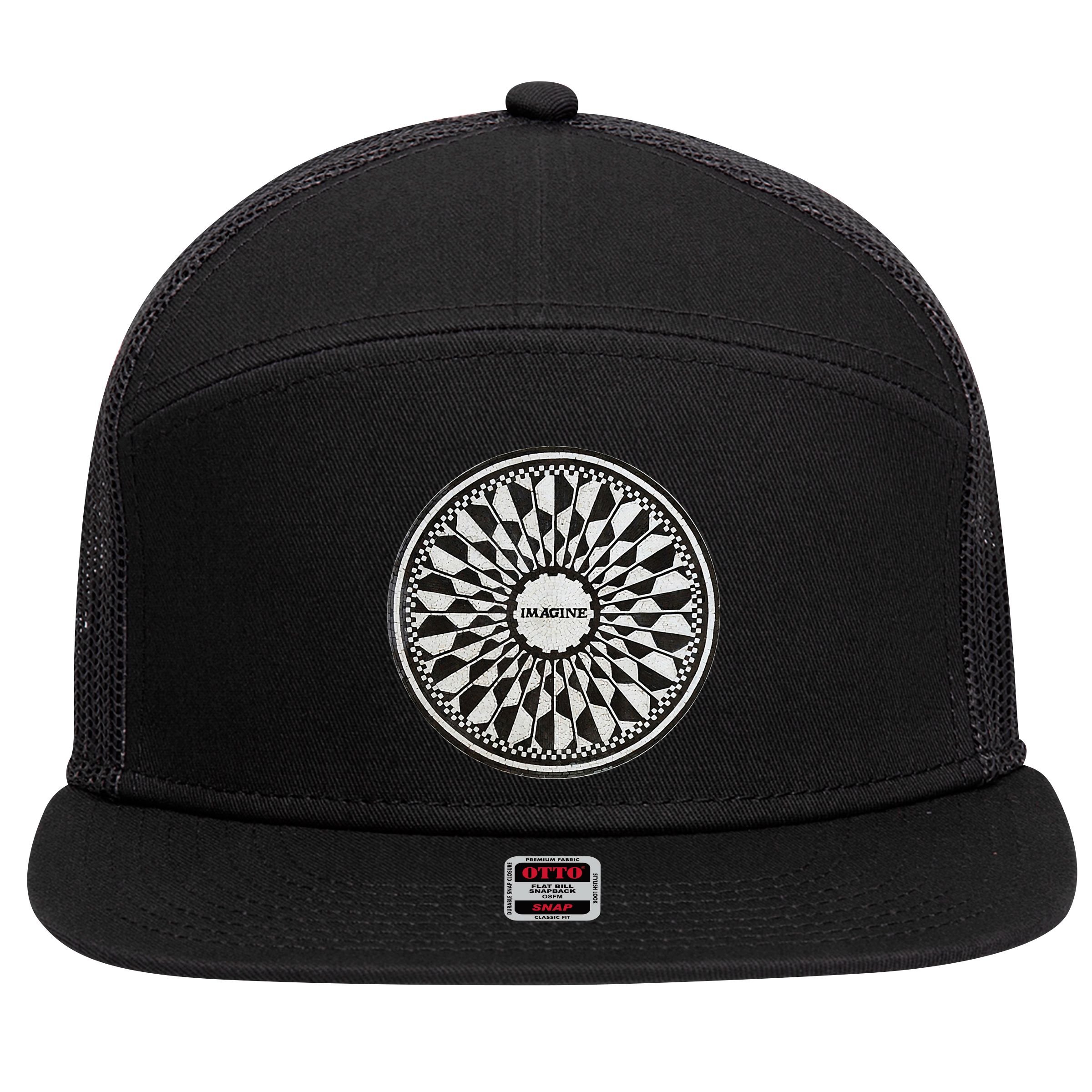 Central Park Imagine Music Theme 7 Panel Mesh Trucker Snapback Hat