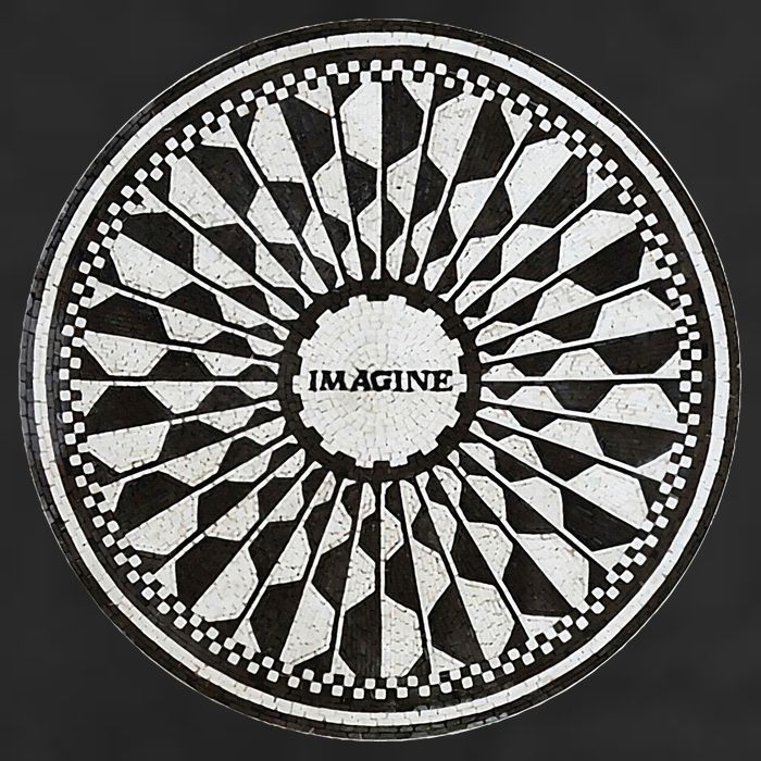 Central Park Imagine Music Theme 7 Panel Mesh Trucker Snapback Hat