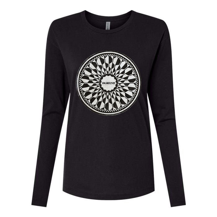 Central Park Imagine Music Theme Womens Cotton Relaxed Long Sleeve T-Shirt