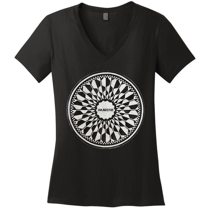 Central Park Imagine Music Theme Women's V-Neck T-Shirt