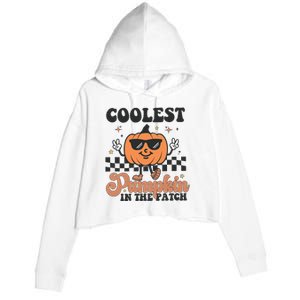 Coolest Pumpkin In The Patch Crop Fleece Hoodie