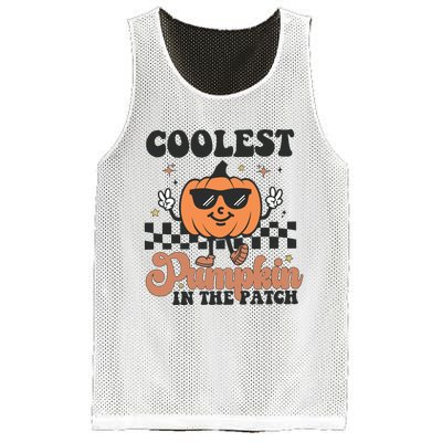 Coolest Pumpkin In The Patch Mesh Reversible Basketball Jersey Tank