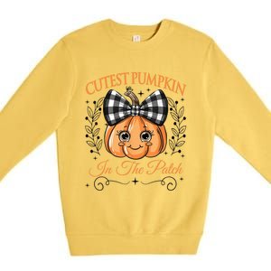 Cutest Pumpkin In The Patch Halloween Premium Crewneck Sweatshirt