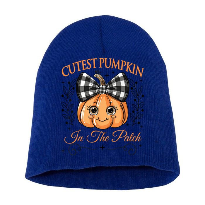 Cutest Pumpkin In The Patch Halloween Short Acrylic Beanie