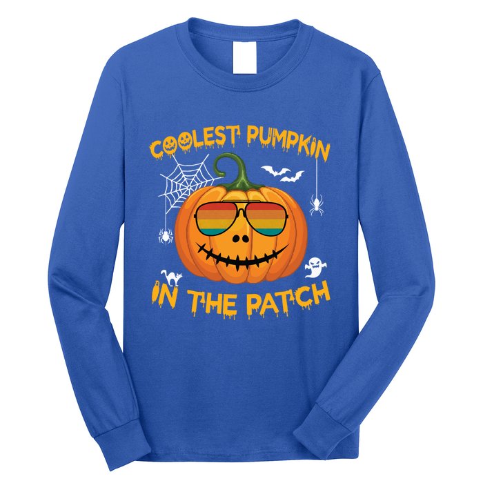 Coolest Pumpkin In The Patch Funny Pumpkin Sunglasses Gift Long Sleeve Shirt