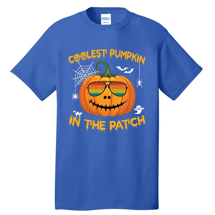 Coolest Pumpkin In The Patch Funny Pumpkin Sunglasses Gift Tall T-Shirt