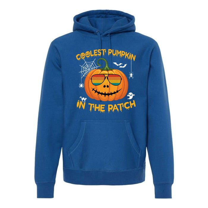 Coolest Pumpkin In The Patch Funny Pumpkin Sunglasses Gift Premium Hoodie