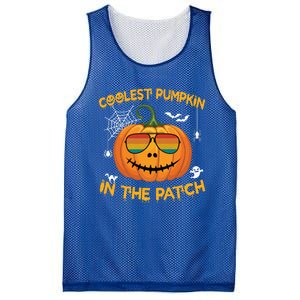 Coolest Pumpkin In The Patch Funny Pumpkin Sunglasses Gift Mesh Reversible Basketball Jersey Tank