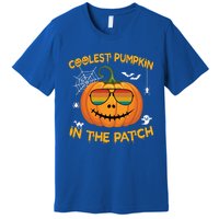 Coolest Pumpkin In The Patch Funny Pumpkin Sunglasses Gift Premium T-Shirt