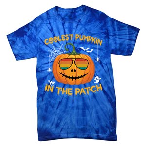 Coolest Pumpkin In The Patch Funny Pumpkin Sunglasses Gift Tie-Dye T-Shirt