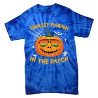 Coolest Pumpkin In The Patch Funny Pumpkin Sunglasses Gift Tie-Dye T-Shirt