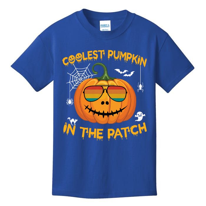 Coolest Pumpkin In The Patch Funny Pumpkin Sunglasses Gift Kids T-Shirt