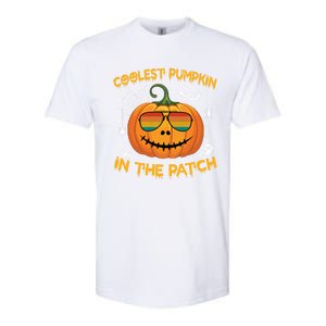 Coolest Pumpkin In The Patch Funny Pumpkin Sunglasses Gift Softstyle CVC T-Shirt