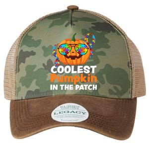 Coolest Pumpkin In The Patch Autism Halloween Gift Legacy Tie Dye Trucker Hat