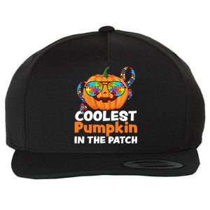 Coolest Pumpkin In The Patch Autism Halloween Gift Wool Snapback Cap