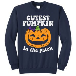 Cutest Pumpkin In The Patch Cute Halloween Girl Sweatshirt