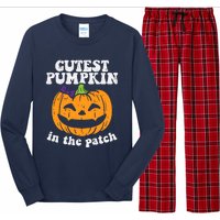 Cutest Pumpkin In The Patch Cute Halloween Girl Long Sleeve Pajama Set