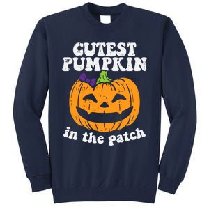 Cutest Pumpkin In The Patch Cute Halloween Girl Tall Sweatshirt