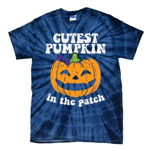 Cutest Pumpkin In The Patch Cute Halloween Girl Tie-Dye T-Shirt