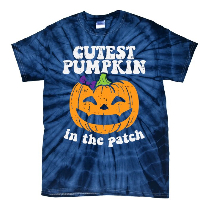 Cutest Pumpkin In The Patch Cute Halloween Girl Tie-Dye T-Shirt