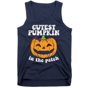 Cutest Pumpkin In The Patch Cute Halloween Girl Tank Top