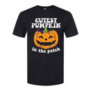 Cutest Pumpkin In The Patch Cute Halloween Girl Softstyle CVC T-Shirt