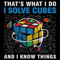 Competitive Puzzle I Solve Cubes And I Know Thing Cubing Drawstring Bag