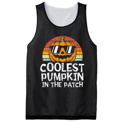 Coolest Pumpkin In The Patch Halloween Mesh Reversible Basketball Jersey Tank