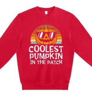 Coolest Pumpkin In The Patch Halloween Premium Crewneck Sweatshirt