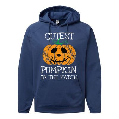 Cutest Pumpkin In The Patch Halloween Costume Gift Performance Fleece Hoodie