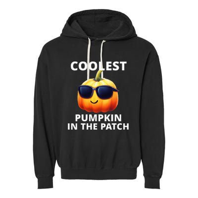 Coolest Pumpkin In The Patch Halloween Kids Garment-Dyed Fleece Hoodie