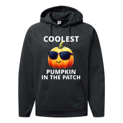 Coolest Pumpkin In The Patch Halloween Kids Performance Fleece Hoodie