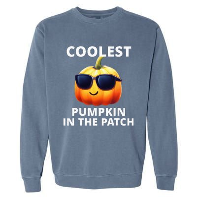 Coolest Pumpkin In The Patch Halloween Kids Garment-Dyed Sweatshirt