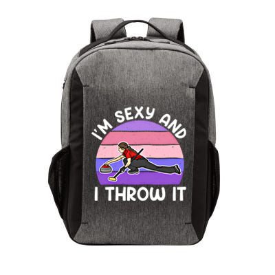 Curling Player IM Sexy And I Throw It Curler Funny Gift Vector Backpack