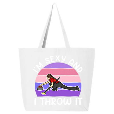 Curling Player IM Sexy And I Throw It Curler Funny Gift 25L Jumbo Tote