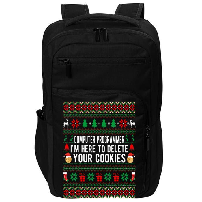 Computer Programmer I'm Here To Delete Your Cookies Xmas Impact Tech Backpack