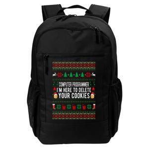 Computer Programmer I'm Here To Delete Your Cookies Xmas Daily Commute Backpack