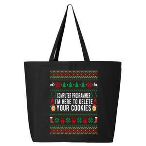 Computer Programmer I'm Here To Delete Your Cookies Xmas 25L Jumbo Tote