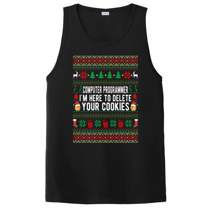 Computer Programmer I'm Here To Delete Your Cookies Xmas PosiCharge Competitor Tank