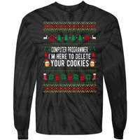 Computer Programmer I'm Here To Delete Your Cookies Xmas Tie-Dye Long Sleeve Shirt