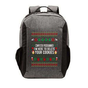 Computer Programmer I'm Here To Delete Your Cookies Xmas Vector Backpack