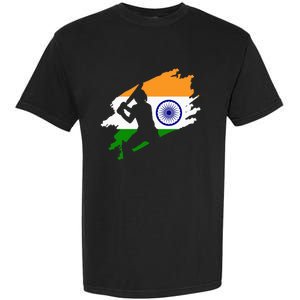 Cricket Patriotic India Sports Jersey Garment-Dyed Heavyweight T-Shirt