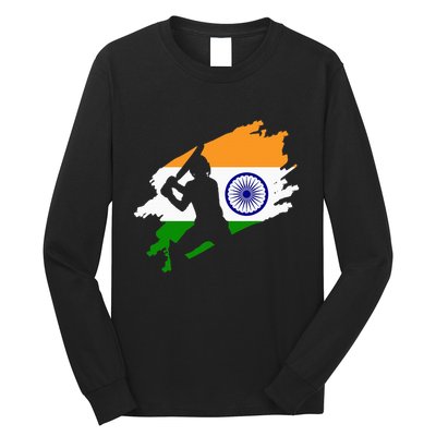 Cricket Patriotic India Sports Jersey Long Sleeve Shirt