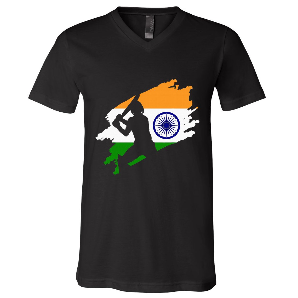 Cricket Patriotic India Sports Jersey V-Neck T-Shirt