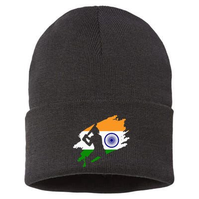 Cricket Patriotic India Sports Jersey Sustainable Knit Beanie